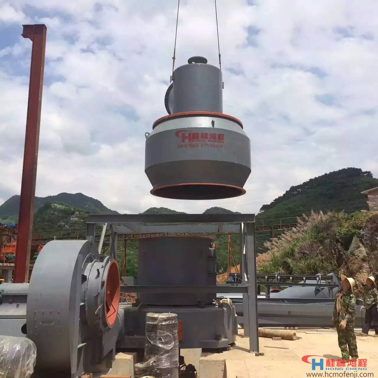 桂林鴻程，大型縱擺磨粉系統(tǒng)，HC1700，HCH980，賀州，碳酸鈣，磨粉機(jī)